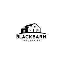 Illustration Barn Building House Vintage Farm Logo Design Farm Cow Cattle Logo Design