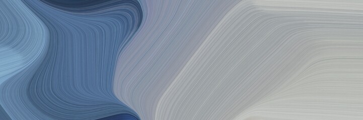 Fototapete - modern designed horizontal header with dark gray, dark slate blue and slate gray colors. dynamic curved lines with fluid flowing waves and curves
