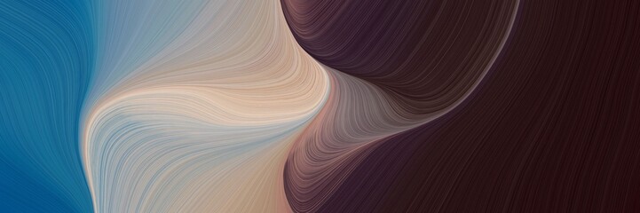 Aufkleber - dynamic designed horizontal header with dark gray, very dark pink and teal blue colors. dynamic curved lines with fluid flowing waves and curves