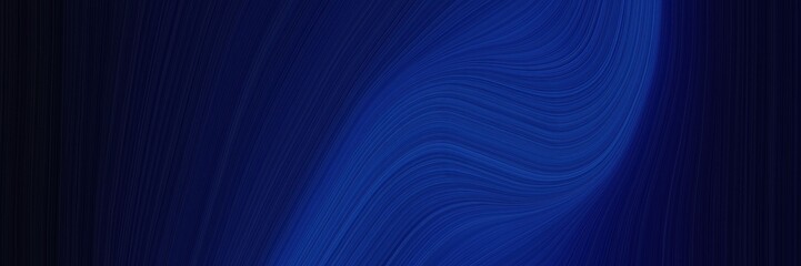 Aufkleber - modern header design with very dark blue, midnight blue and black colors. dynamic curved lines with fluid flowing waves and curves