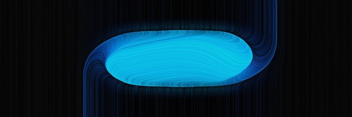 Aufkleber - dynamic designed horizontal banner with dark turquoise, black and midnight blue colors. dynamic curved lines with fluid flowing waves and curves