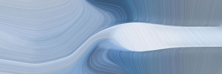 Aufkleber - moving horizontal banner with dark gray, teal blue and lavender colors. dynamic curved lines with fluid flowing waves and curves