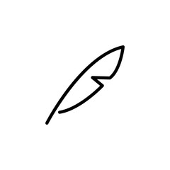 Poster - Simple quill line icon.