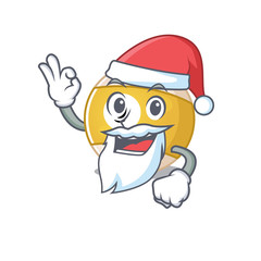 Sticker - A picture of Santa billiard ball mascot picture style with ok finger