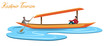 kashmir tourism dal lake boat isolated vector