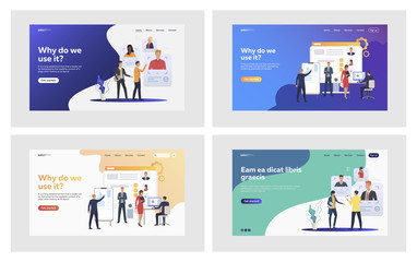 Poster - Hiring professionals set. Employers, recruit agents selecting candidates profiles. Flat vector illustrations. Employment, career concept for banner, website design or landing web page