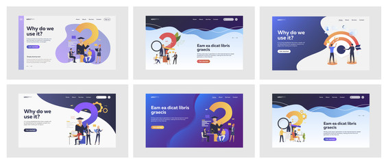 Poster - Set of people taking exams. Flat vector illustrations of casual and business men and women undergoing tests. Evaluation and certification concept for banner, website design or landing web page