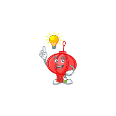 Sticker - Have an idea gesture of chinese lampion cartoon character design