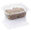 pecan nuts in a transparent plastic food box