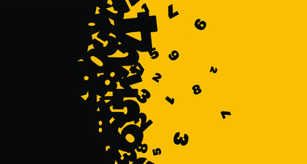 Sticker - Creative and modern background with numbers.