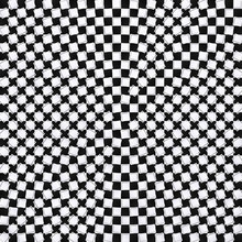 3d Geometric Black, White Square Pattern