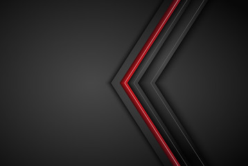 Leinwandbilder - Arrow lines, technology digital template with shadows on gradient background overlap dimension modern line bar design for text and message website design. Vector Illustration EPS10