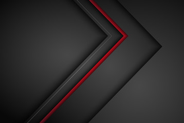 Leinwandbilder - Arrow lines, technology digital template with shadows on gradient background overlap dimension modern line bar design for text and message website design. Vector Illustration EPS10