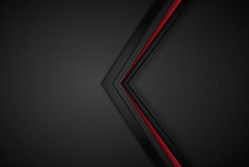 Leinwandbilder - Arrow lines, technology digital template with shadows on gradient background overlap dimension modern line bar design for text and message website design. Vector Illustration EPS10