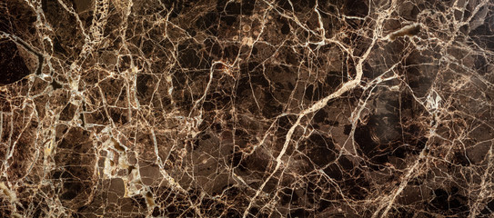 Poster - Dark color marble texture, emperador marble surface background. Abstract brown marble background wallpaper