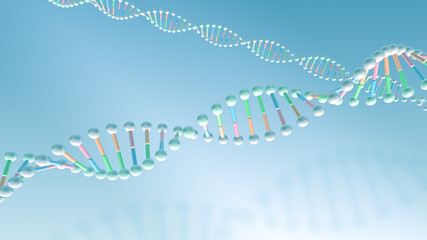 Wall Mural - DNA Strand Helix Genome Medical Science image background.