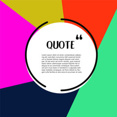 Aufkleber - Speech Bubble. Space for quote and text. Creative quote text template Vector illustration