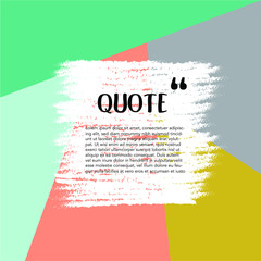Aufkleber - Speech Bubble. Space for quote and text. Creative quote text template Vector illustration