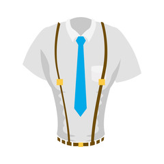 Canvas Print - elegant shirt masculine with necktie and loaders