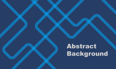 Poster - abstract lines background. blue striped retro cover.