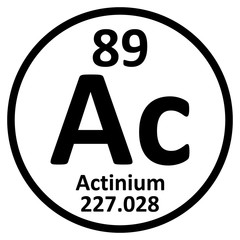 Canvas Print - Periodic table element actinium icon.
