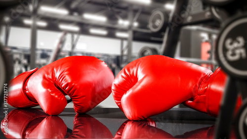 Gym interior and desk of free space Fototapet