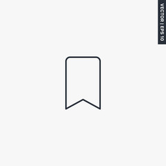 Poster - Bookmark, linear style sign for mobile concept and web design