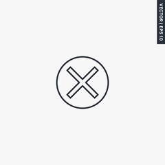 Poster - Cancel, remove, linear style sign for mobile concept and web design