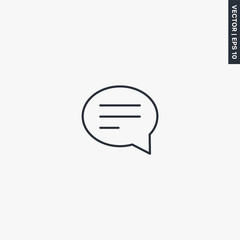 Poster - Comment, linear style sign for mobile concept and web design