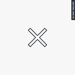Poster - Delete, cancel, linear style sign for mobile concept and web design