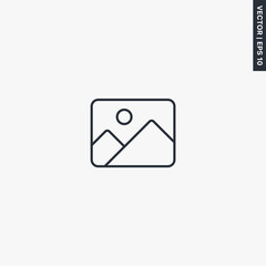 Poster - Image, linear style sign for mobile concept and web design