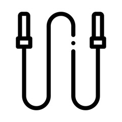 Poster - Jump Rope Icon Vector. Outline Jump Rope Sign. Isolated Contour Symbol Illustration