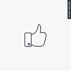 Poster - Like, linear style sign for mobile concept and web design