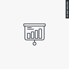Poster - Presentation graphics, linear style sign for mobile concept and web design