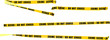 © sharpner - a small set of police yellow ribbons with the text prohibiting passage