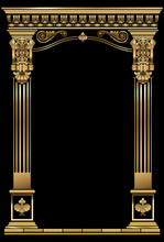 Classic Antique Gold Vintage Luxurious Arch Frame