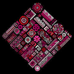 Aufkleber - Ethnic handmade ornament for your design