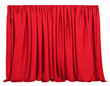 Red Curtain Isolated