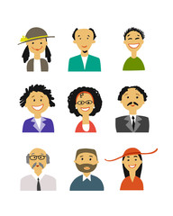 Wall Mural - Business people, set of simple icons for ypur design