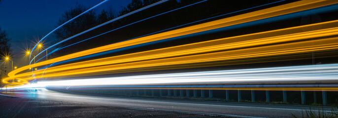 lights of cars with night