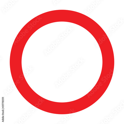 Fotomural No entry road sign vector illustration