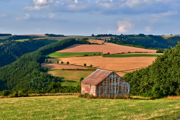 Wall Mural - old barn in beautiful landscape