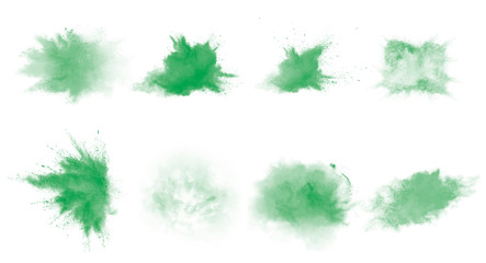 Beautiful green explosion brushes collection