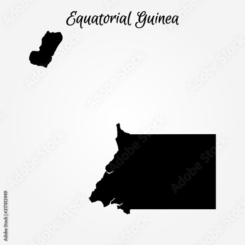 Fotografía Map of Equatorial Guinea. Vector illustration. World map