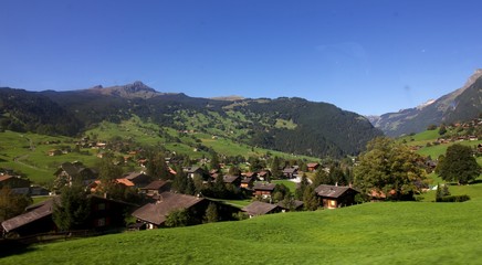 Wall Mural - village in mountains