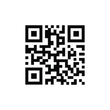 QR Code Vector Icon. QR Code Sample For Smartphone Scanning. Isolated Vector Illustration.