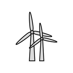 Sticker - windmill turbine generator isolated icon