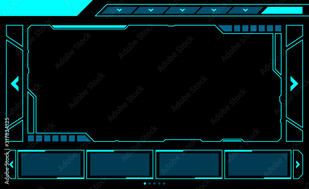 Abstract frame technology futuristic interface hud vector design. Stock ...