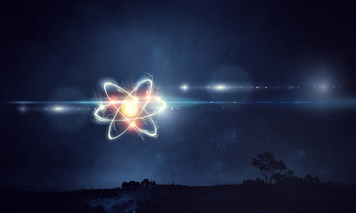 Wall Mural - astronomy concept backdrop . mixed media