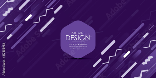 Fotomural Vector illustration of dynamic composition made of various colored rounded shapes lines in diagonal rhythm